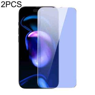 For iPhone 14 Pro Max 2pcs Baseus 0.3mm Full-glass Anti-blue Light Tempered Film