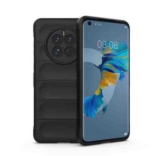 For Huawei Mate 50 Magic Shield TPU + Flannel Phone Case(Black)