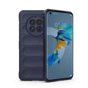 For Huawei Mate 50 Magic Shield TPU + Flannel Phone Case(Dark Blue)