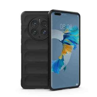 For Huawei Mate 50 Pro Magic Shield TPU + Flannel Phone Case(Black)