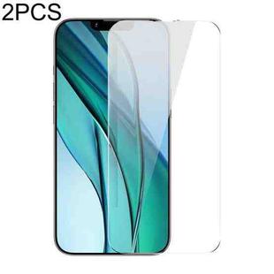 For iPhone 14 / 13 / 13 Pro 2pcs Baseus 0.3mm Full-glass Crystal Explosion-proof Tempered Glass Film