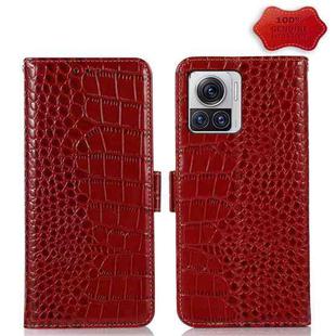 For Motorola Moto X30 Pro 5G / Edge 30 Ultra 5G Crocodile Top Layer Cowhide Leather Phone Case(Red)