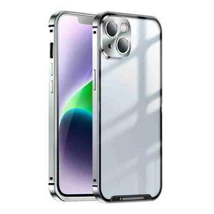 For iPhone 14 Frosted Metal Phone Case (Silver)