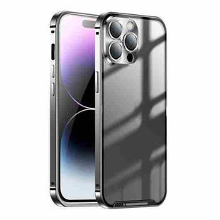 For iPhone 14 Pro Frosted Metal Phone Case(Black)