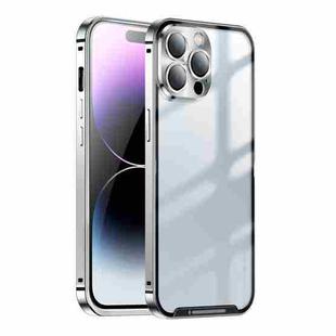 For iPhone 14 Pro Frosted Metal Phone Case(Silver)