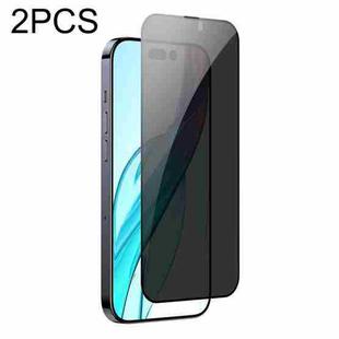 For iPhone 14 Pro Max 2pcs Baseus 0.3mm Full-screen Peep-proof Tempered Glass Film