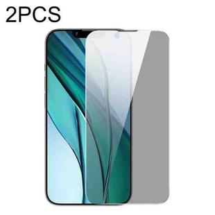 For iPhone 14 Plus / 13 Pro Max Baseus 2pcs 0.3mm Nano Crystal Peep-proof Tempered Glass Film