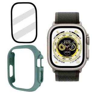 Tempered Glass Film Frosted PC Watch Case For Apple Watch Ultra 49mm / Apple Watch Ultra 2 49mm(Official Green)