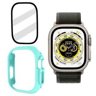 Tempered Glass Film Frosted PC Watch Case For Apple Watch Ultra 49mm / Apple Watch Ultra 2 49mm(Light Blue)