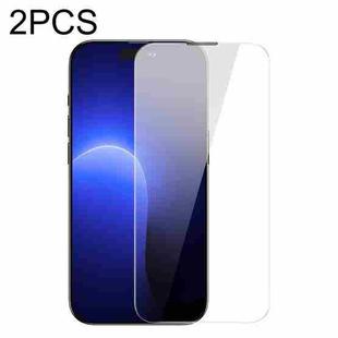 For iPhone 14 Pro 2pcs Baseus 0.4mm All-glass Corning Tempered Glass Film