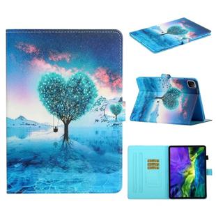 For iPad 11 Pro (2020) Painted Car Line TPU Horizontal Flip Leather Tablet Case with Holder & Card Slot & Sleep / Wake-up Function(Tree)