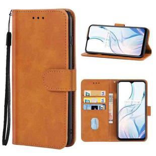 For Realme C30s Leather Phone Case(Brown)