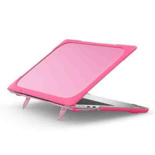 For MacBook Air 13.6 inch A2681 2022 TPU + PC Two-color Anti-fall Laptop Protective Case(Rose Red)