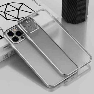 For iPhone 14 Pro Max Electroplated Frosted Phone Case (Silver)