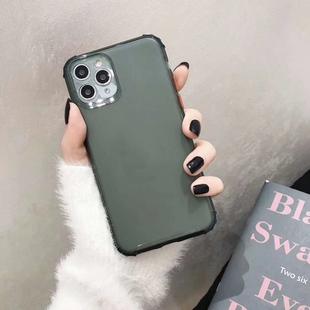 For iPhone 11 Pro Shockproof TPU Transparent Protective Case(Dark Green)