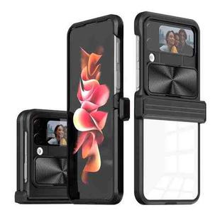 For Samsung Galaxy Z Flip4 360 Full Body Sliding Camshield Phone Case(Black)