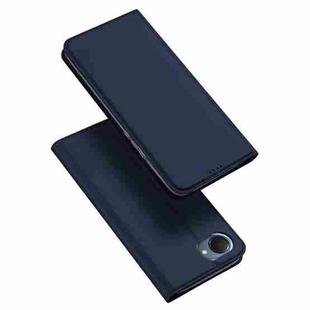 For Realme C30 / Narzo 50i Prime DUX DUCIS Skin Pro Series Flip Leather Phone Case(Blue)