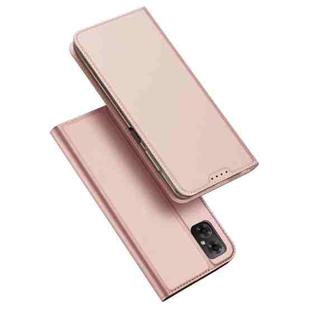 For Xiaomi Poco M4 5G DUX DUCIS Skin Pro Series Flip Leather Phone Case(Rose Gold)