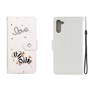 For Galaxy Note 10 Horizontal Flip Solid Color Rhinestones Leather Case with Card Slot & Wallet & Holder(Trojan)