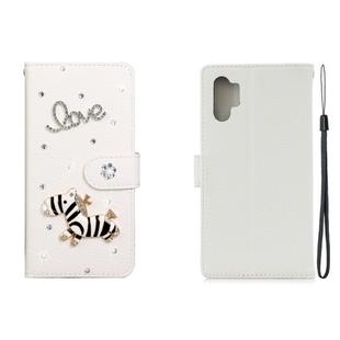 For Galaxy Note 10 Pro Horizontal Flip Solid Color Rhinestones Leather Case with Card Slot & Wallet & Holder(Trojan)
