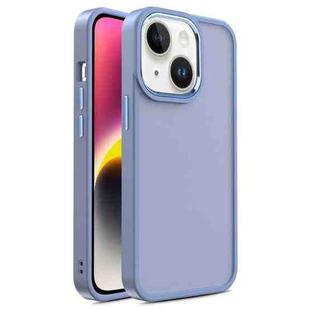 For iPhone 14 Plus Shield Skin Feel PC + TPU Phone Case (Sierra Blue)