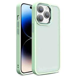 For iPhone 14 Pro Max Shield Skin Feel PC + TPU Phone Case (Matcha Green)