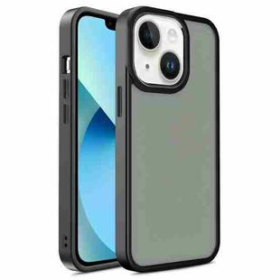 For iPhone 13 Shield Skin Feel PC + TPU Phone Case(Black)