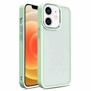 For iPhone 12 / 12 Pro Shield Skin Feel PC + TPU Phone Case(Matcha Green)