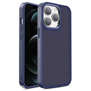 For iPhone 12 Pro Max Shield Skin Feel PC + TPU Phone Case(Navy Blue)
