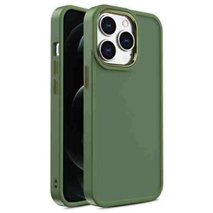 For iPhone 12 Pro Max Shield Skin Feel PC + TPU Phone Case(Dark Green)