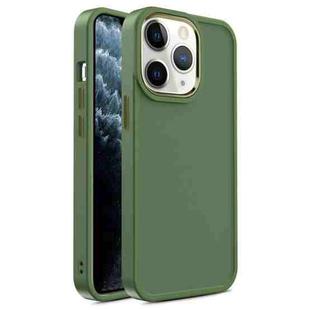 For iPhone 11 Pro Shield Skin Feel PC + TPU Phone Case(Dark Green)