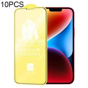 For iPhone 14 Plus 10pcs WEKOME 9D Curved Frosted Tempered Glass Film