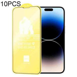 For iPhone 14 Pro 10pcs WEKOME 9D Curved Frosted Tempered Glass Film