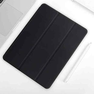 For iPad Pro 12.9 (2020) USAMS US-BH589 Winto Series PU + TPU Horizontal Flip Leather Tablet Case with Holder & Sleep / Wake-up Function & Pen Slot(Black)