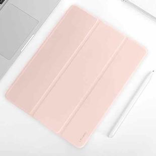 For iPad Pro 12.9 (2020) USAMS US-BH589 Winto Series PU + TPU Horizontal Flip Leather Tablet Case with Holder & Sleep / Wake-up Function & Pen Slot(Pink)