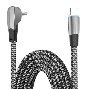 3A USB-C/Type-C to 8 Pin Elbow Fast Charge Data Cable, Length:2m(Grey)