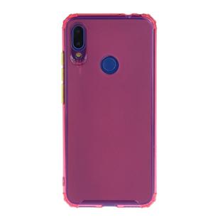 For Xiaomi Redmi Note 7 Shockproof TPU Transparent Protective Case(Rose Red)