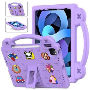 Handle Kickstand Children EVA Shockproof Tablet Case For iPad Air 2020 / 2022 10.9(Light Purple)