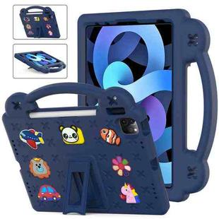Handle Kickstand Children EVA Shockproof Tablet Case For iPad Air 2020 / 2022 10.9(Navy Blue)