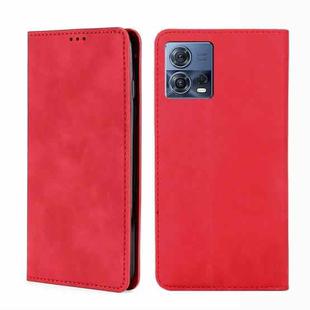 For Motorola Edge S30 Pro 5G/Edge 30 Fusion Skin Feel Magnetic Horizontal Flip Leather Phone Case(Red)