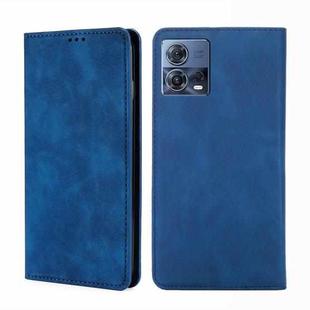 For Motorola Edge S30 Pro 5G/Edge 30 Fusion Skin Feel Magnetic Horizontal Flip Leather Phone Case(Blue)
