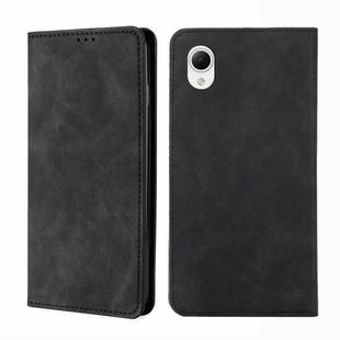 For Samsung Galaxy A23e/A22e Skin Feel Magnetic Horizontal Flip Leather Phone Case(Black)