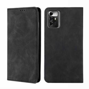 For ZTE Blade A72 5G Skin Feel Magnetic Horizontal Flip Leather Phone Case(Black)