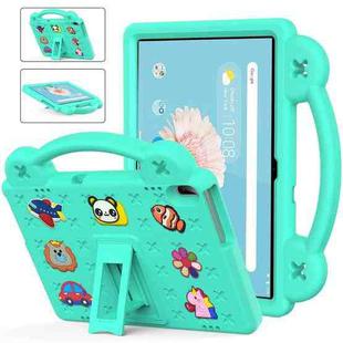 For Lenovo Tab M10 X605 / X505 / Tab P10 X705 Handle Kickstand Children EVA Shockproof Tablet Case(Mint Green)
