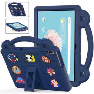 For Lenovo Tab M10 X605 / X505 / Tab P10 X705 Handle Kickstand Children EVA Shockproof Tablet Case(Navy Blue)