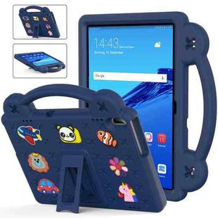 For Huawei MediaPad T5 10.1 Handle Kickstand Children EVA Shockproof Tablet Case(Navy Blue)