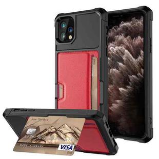 For iPhone 11 Pro Max ZM02 Card Slot Holder Phone Case (Red)