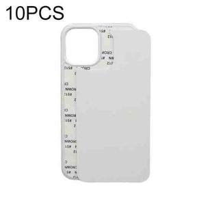 For iPhone 14 10 PCS 2D Blank Sublimation Phone Case(Transparent)