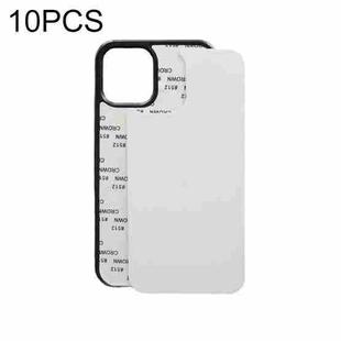 For iPhone 14 Plus 10 PCS  2D Blank Sublimation Phone Case(Black)