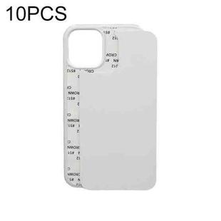 For iPhone 14 Pro 10pcs 2D Blank Sublimation Phone Case(Transparent)